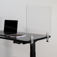 Flash Furniture BR-DDIA-4558-GG Clear Acrylic Desk Partition, 18